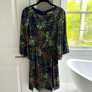 Alice and Olivia Dress Size Small floral Navy Green